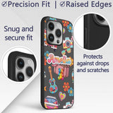 Hippie Van Camera Guitar Floral Travel Black Custom Name Protective Phone Case Mobile Cover Durable Everyday Smartphone Shock Resistant