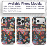 Hippie Van Camera Guitar Floral Travel Black Custom Name Protective Phone Case Mobile Cover Durable Everyday Smartphone Shock Resistant