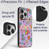 Hippie Van Camera Guitar Floral Travel Lavender Custom Name Protective Phone Case Mobile Cover Durable Everyday Smartphone Shock Resistant