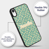 Cute Yellow Rubber Ducks on Teal Water Seamless Custom Name Protective Phone Case Mobile Cover Durable Everyday Smartphone Shock Resistant