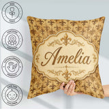 Custom Name Classic Antique Fleur De Lis Decorative Pattern Warm Square Filled Cushion Throw Pillow Sofa Bed Home Decor Zip Washable UK Made