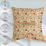 Custom Name Bold Orange Navy Seamless Pattern Classic Decorative Square Filled Cushion Throw Pillow Sofa Bed Home Decor Zip Washable UK Made