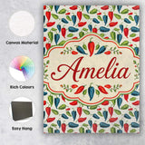 Personalised Name Hand Painted Pepper Custom Modern Room Accent Creative Decorator Style Canvas Wall Art Print Decor Picture Ready to Hang