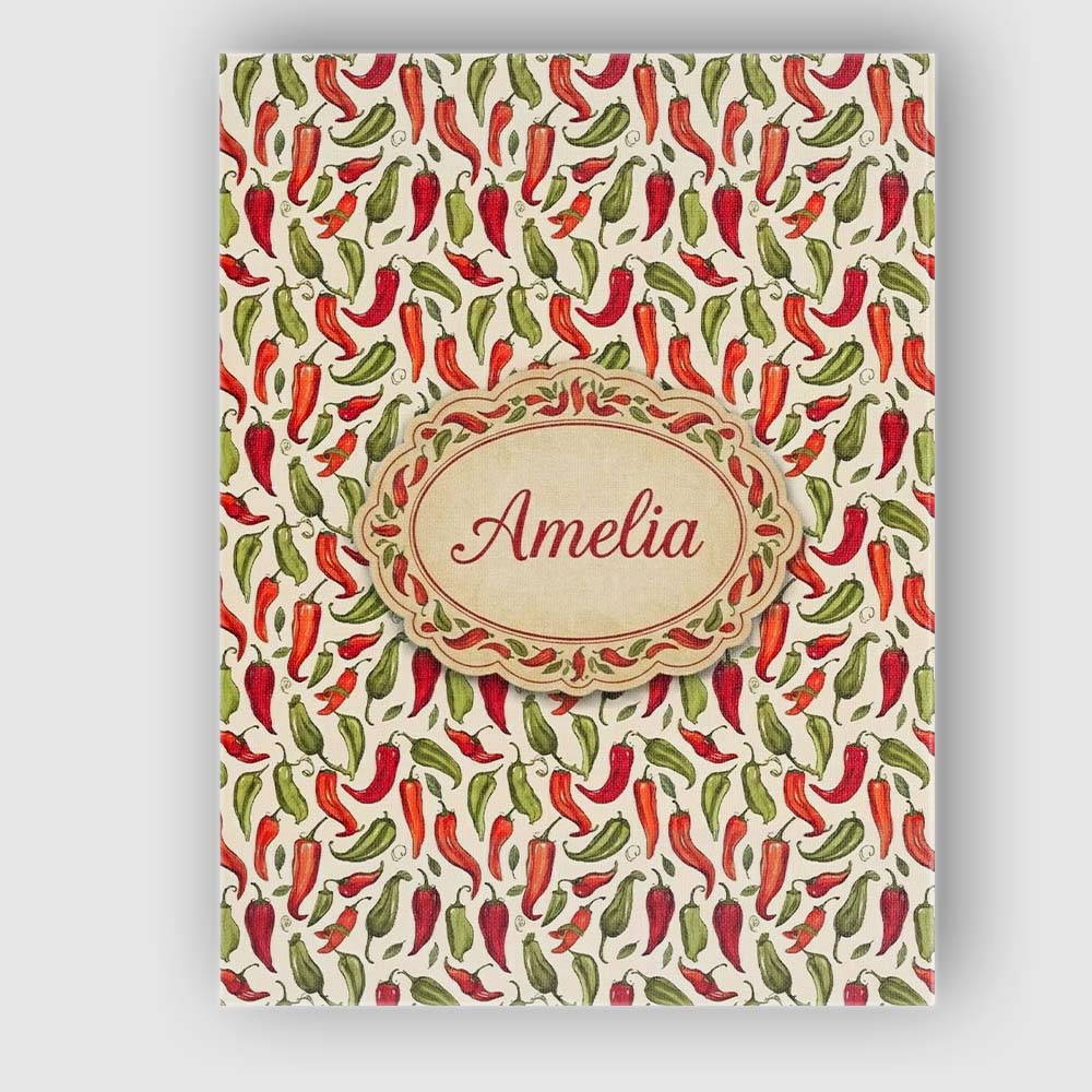 Personalised Name Hand Drawn Red Green Custom  Modern Room Accent Elegant Feature Canvas Wall Art Print Decor Picture Ready to Hang
