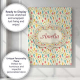 Personalised Name Pastel Colorful Pepper Custom  Unique Gift Idea Elegant Feature Canvas Wall Art Print Decor Picture Ready to Hang