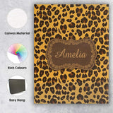 Personalised Name Classic Leopard Animal Custom  Unique Gift Idea Elegant Feature Canvas Wall Art Print Decor Picture Ready to Hang