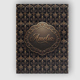 Personalised Name Luxury Gold Ornamental Custom  Unique Gift Idea Elegant Feature Canvas Wall Art Print Decor Picture Ready to Hang