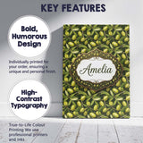 Personalised Name Realistic Olive Fruit Custom  Modern Room Accent Elegant Feature Canvas Wall Art Print Decor Picture Ready to Hang