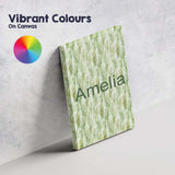 Personalised Name Soft Green Watercolor Custom  Modern Room Accent Elegant Feature Canvas Wall Art Print Decor Picture Ready to Hang