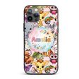 Cute Cartoon Jungle Safari Animals Printed Design Custom Name Protective Phone Case Mobile Cover Durable Everyday Smartphone Shock Resistant