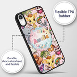 Cute Cartoon Jungle Safari Animals Printed Design Custom Name Protective Phone Case Mobile Cover Durable Everyday Smartphone Shock Resistant