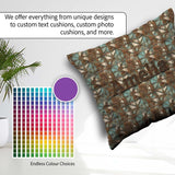 Custom Name Rustic Geometric Texture Seamless Pattern Weathered Square Filled Cushion Throw Pillow Sofa Bed Home Decor Zip Washable UK Made