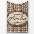Distressed Metal Panel Grid Seamless Pattern Vintage Industrial  Personalised Custom Name Super Soft Fleece Blanket Bed Sofa Throw