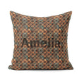 Custom Name Rusty Diamond Metal Grid Seamless Pattern Industrial Square Filled Cushion Throw Pillow Sofa Bed Home Decor Zip Washable UK Made