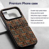 Rusty Diamond Metal Grid Seamless Printed Design Custom Name Protective Phone Case Mobile Cover Durable Everyday Smartphone Shock Resistant