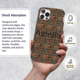 Rusty Diamond Metal Grid Seamless Printed Design Custom Name Protective Phone Case Mobile Cover Durable Everyday Smartphone Shock Resistant