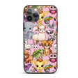 Cute Cartoon Jungle Safari Animals Printed Design Custom Name Protective Phone Case Mobile Cover Durable Everyday Smartphone Shock Resistant