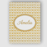 Personalised Name Golden Starburst Floral Custom  Unique Gift Idea Elegant Feature Canvas Wall Art Print Decor Picture Ready to Hang