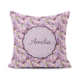 Custom Name Hydrangea Floral Seamless Pattern Romantic Botanical Square Filled Cushion Throw Pillow Sofa Bed Home Decor Zip Washable UK Made