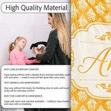 Bright Mustard Yellow Damask Motif Seamless Pattern Classic Vintage  Personalised Custom Name Super Soft Fleece Blanket Bed Sofa Throw