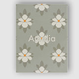 Personalised Name Neutral Daisy Floral Custom  Modern Room Accent Elegant Feature Canvas Wall Art Print Decor Picture Ready to Hang