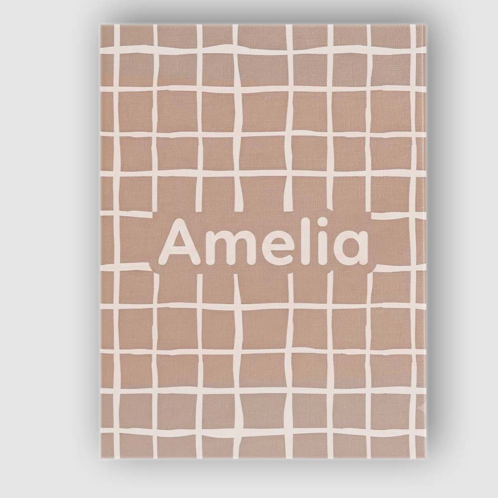 Personalised Name Minimal Grid Line Seamless Custom Bespoke  Contemporary Display Canvas Wall Art Print Decor Picture Ready to Hang