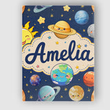 Personalised Name Solar System Sun Earth Custom  Unique Gift Idea Elegant Feature Canvas Wall Art Print Decor Picture Ready to Hang