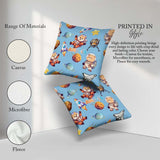Custom Name Space Dog Bear Astronaut Rockets Seamless Background Square Filled Cushion Throw Pillow Sofa Bed Home Decor Zip Washable UK Made