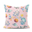 Custom Name Space Bunny Cat Astronaut Rockets Planets Background Square Filled Cushion Throw Pillow Sofa Bed Home Decor Zip Washable UK Made