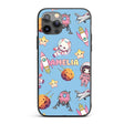 Space Cat Astronaut Girl Rockets Stars Seamless Custom Name Protective Phone Case Mobile Cover Durable Everyday Smartphone Shock Resistant