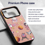 Space Cat Astronaut Girl Rockets Stars Seamless Custom Name Protective Phone Case Mobile Cover Durable Everyday Smartphone Shock Resistant