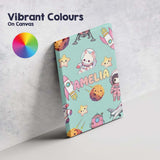 Personalised Name Space Cat Astronaut Girl Custom  Unique Gift Idea Elegant Feature Canvas Wall Art Print Decor Picture Ready to Hang