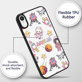 Space Cat Astronaut Girl Rockets Stars Seamless Custom Name Protective Phone Case Mobile Cover Durable Everyday Smartphone Shock Resistant
