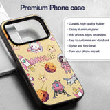 Space Cat Astronaut Girl Rockets Stars Seamless Custom Name Protective Phone Case Mobile Cover Durable Everyday Smartphone Shock Resistant