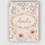 Personalised Name Cute Octopus Floral Seamless Pattern Charming Custom  Statement Canvas Wall Art Print Decor Picture Ready to Hang