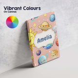 Personalised Name Solar System Sun Earth Custom  Unique Gift Idea Elegant Feature Canvas Wall Art Print Decor Picture Ready to Hang