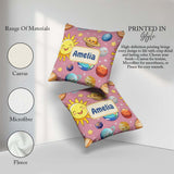 Custom Name Solar System Sun Earth Saturn Planets Stars Seamless Square Filled Cushion Throw Pillow Sofa Bed Home Decor Zip Washable UK Made