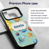 Solar System Sun Earth Saturn Printed Design Custom Name Protective Phone Case Mobile Cover Durable Everyday Smartphone Shock Resistant