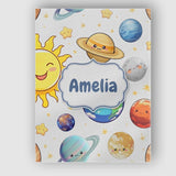 Personalised Name Solar System Sun Earth Custom  Unique Gift Idea Elegant Feature Canvas Wall Art Print Decor Picture Ready to Hang
