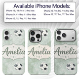 Watercolor Soccer Balls on Soft Green Background Custom Name Protective Phone Case Mobile Cover Durable Everyday Smartphone Shock Resistant