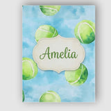Personalised Name Watercolor Tennis Balls Custom  Unique Gift Idea Elegant Feature Canvas Wall Art Print Decor Picture Ready to Hang