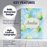 Personalised Name Watercolor Tennis Balls Custom  Unique Gift Idea Elegant Feature Canvas Wall Art Print Decor Picture Ready to Hang