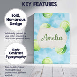 Personalised Name Watercolor Tennis Balls Custom  Unique Gift Idea Elegant Feature Canvas Wall Art Print Decor Picture Ready to Hang