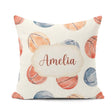 Custom Name Watercolor Basketball on Neutral Background Seamless Square Filled Cushion Throw Pillow Sofa Bed Home Decor Zip Washable UK Made