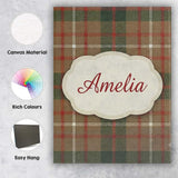 Personalised Name Earthy Brown Green Custom Premium Decorative Design Modern Room Accent Canvas Wall Art Print Decor Picture Ready to Hang