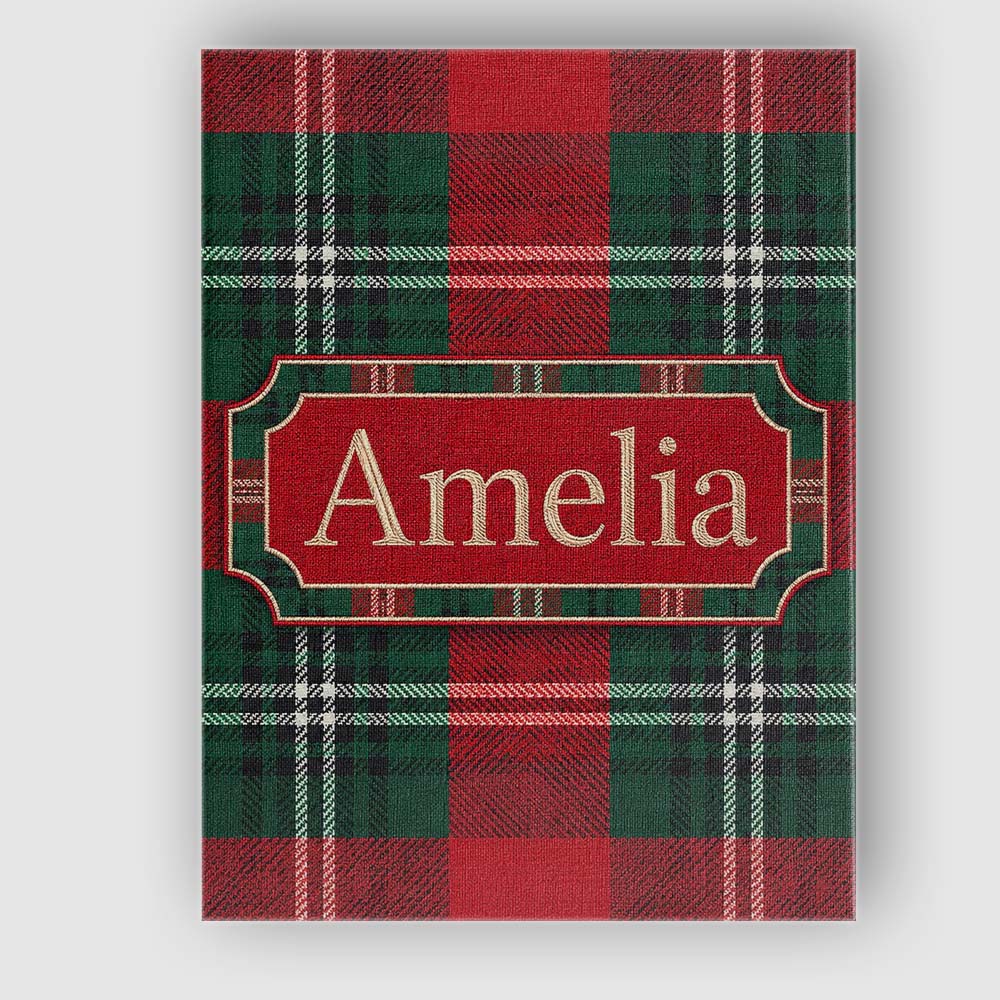 Personalised Name Bright Red Green Scottish Custom  Bespoke Interior Contemporary Canvas Wall Art Print Decor Picture Ready to Hang