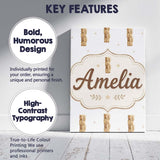 Personalised Name Baby Wooden Alphabet Custom  Modern Room Accent Elegant Feature Canvas Wall Art Print Decor Picture Ready to Hang