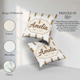 Custom Name Baby Wooden Alphabet Blocks Seamless Pattern on Soft Square Filled Cushion Throw Pillow Sofa Bed Home Decor Zip Washable UK Made