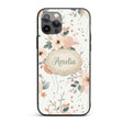 Soft Pastel Flowers Abstract Shapes Seamless Custom Name Protective Phone Case Mobile Cover Durable Everyday Smartphone Shock Resistant