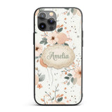 Soft Pastel Flowers Abstract Shapes Seamless Custom Name Protective Phone Case Mobile Cover Durable Everyday Smartphone Shock Resistant
